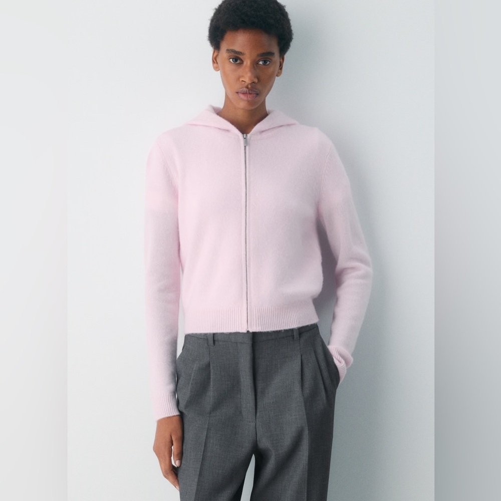 Aritzia Pink Zip-Up Hoodie